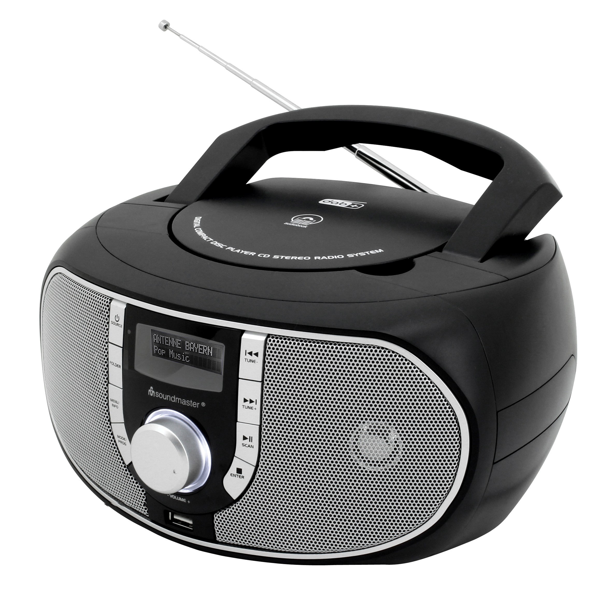 CD/MP3 Boombox mit DAB+/UKW Radio, USB