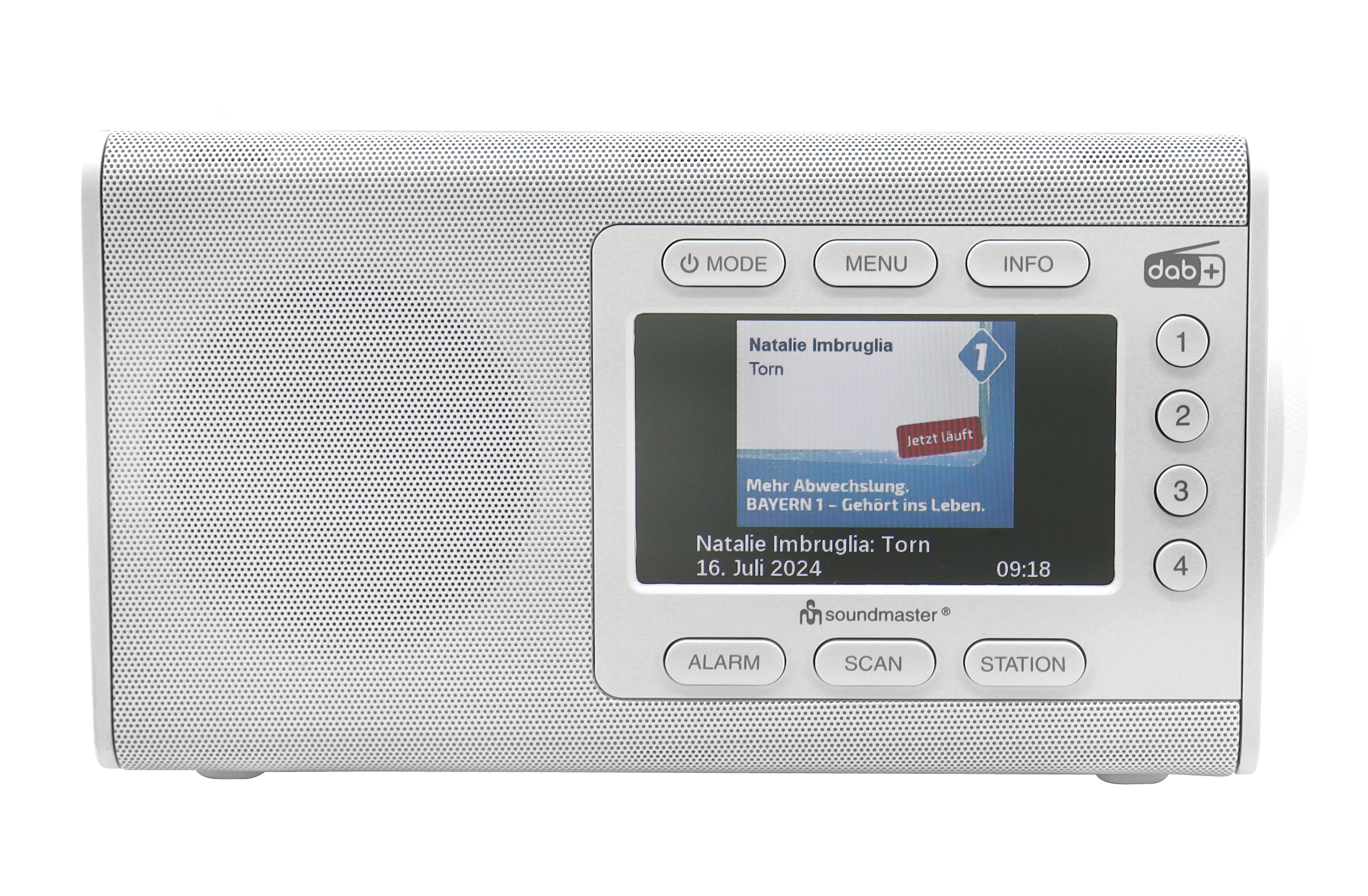 DAB+/FM-RDS radio with big colour display, preset buttons