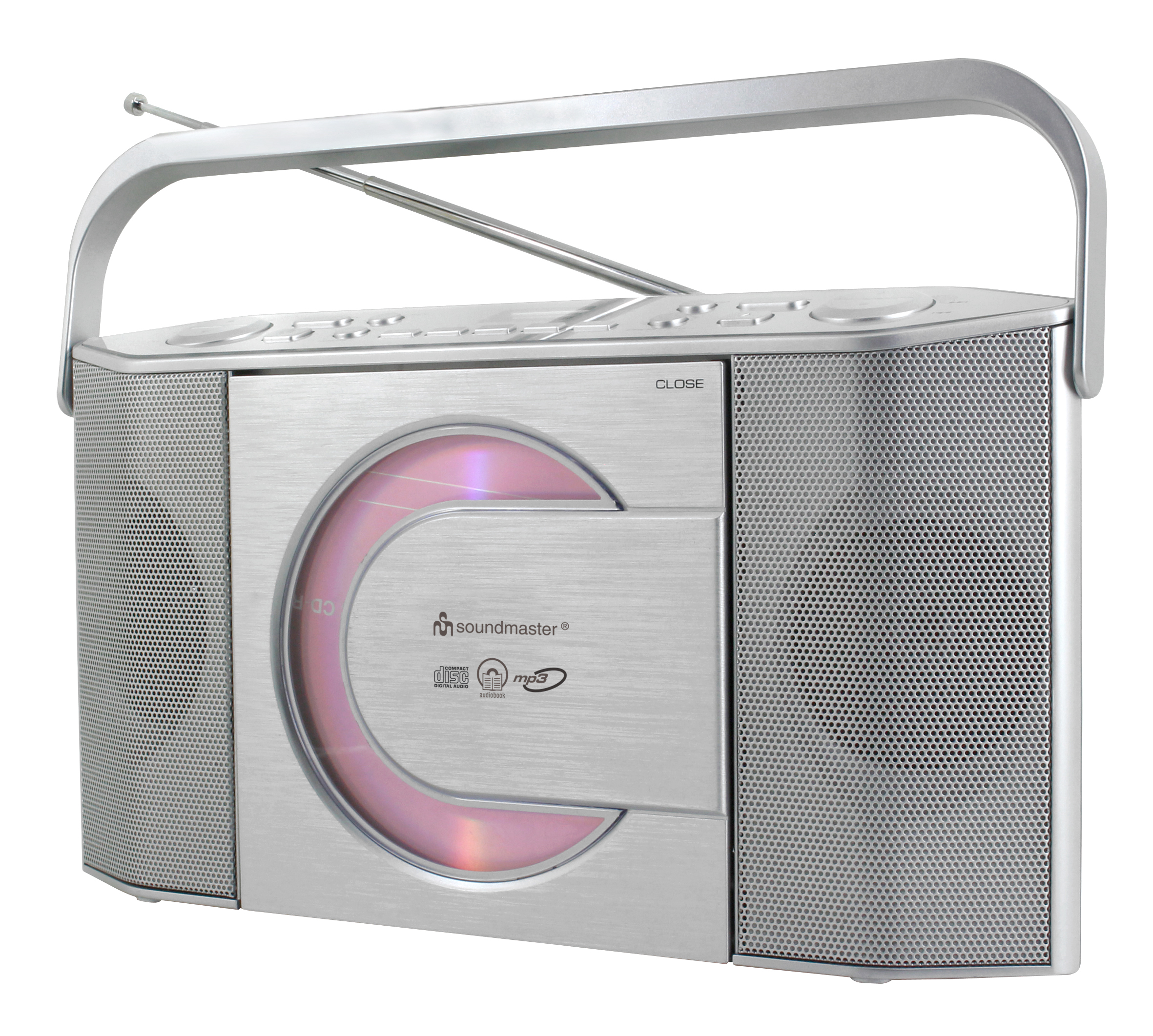 Portable CD/MP3 stereo FM-PLL radio
