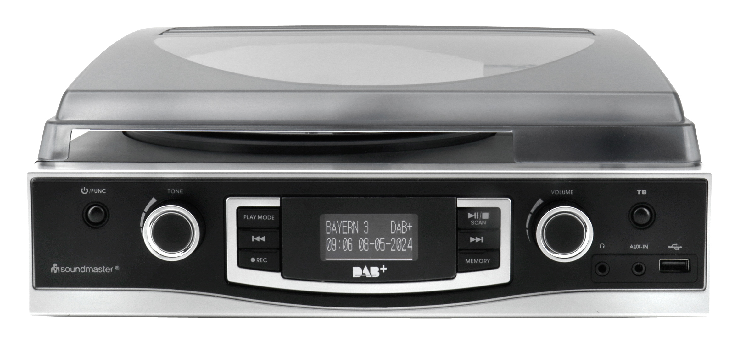 Turntable with DAB+/FM stereo radio & encoding Turntable with DAB+/FM stereo radio & encoding