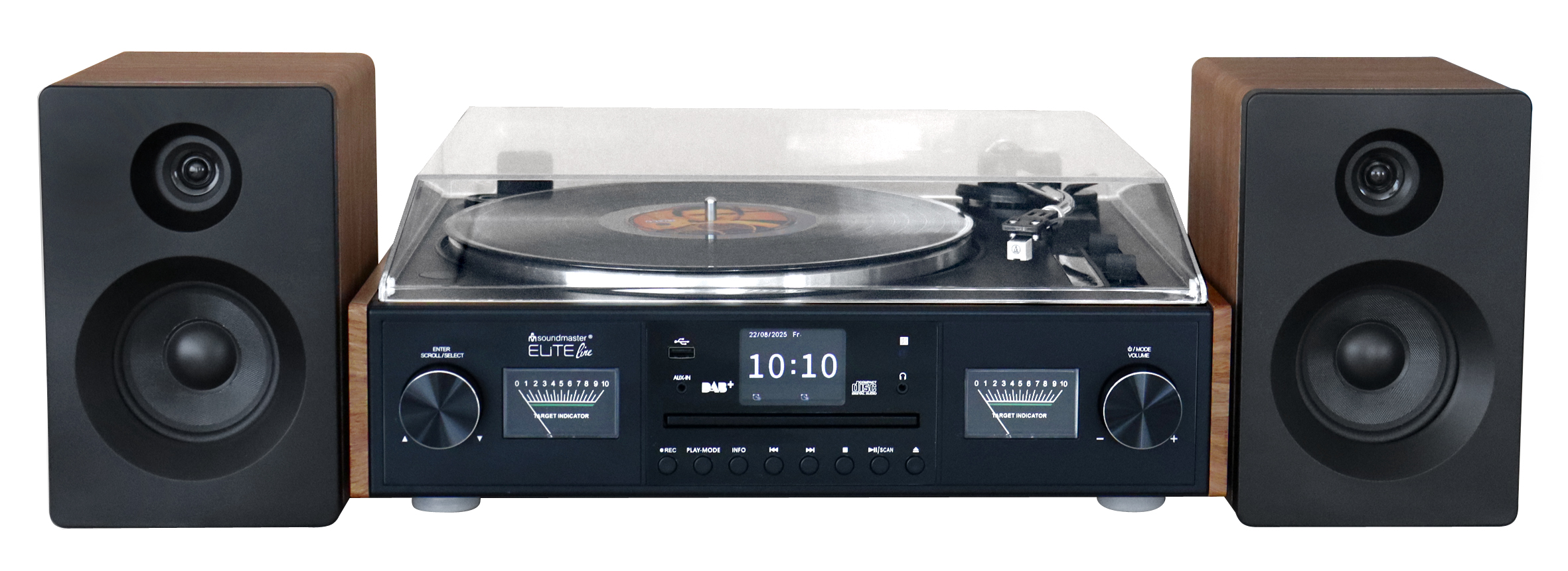 Retro HiFi music centre with turntable, DAB+/FM Radio, CD/MP3, USB, Bluetooth®