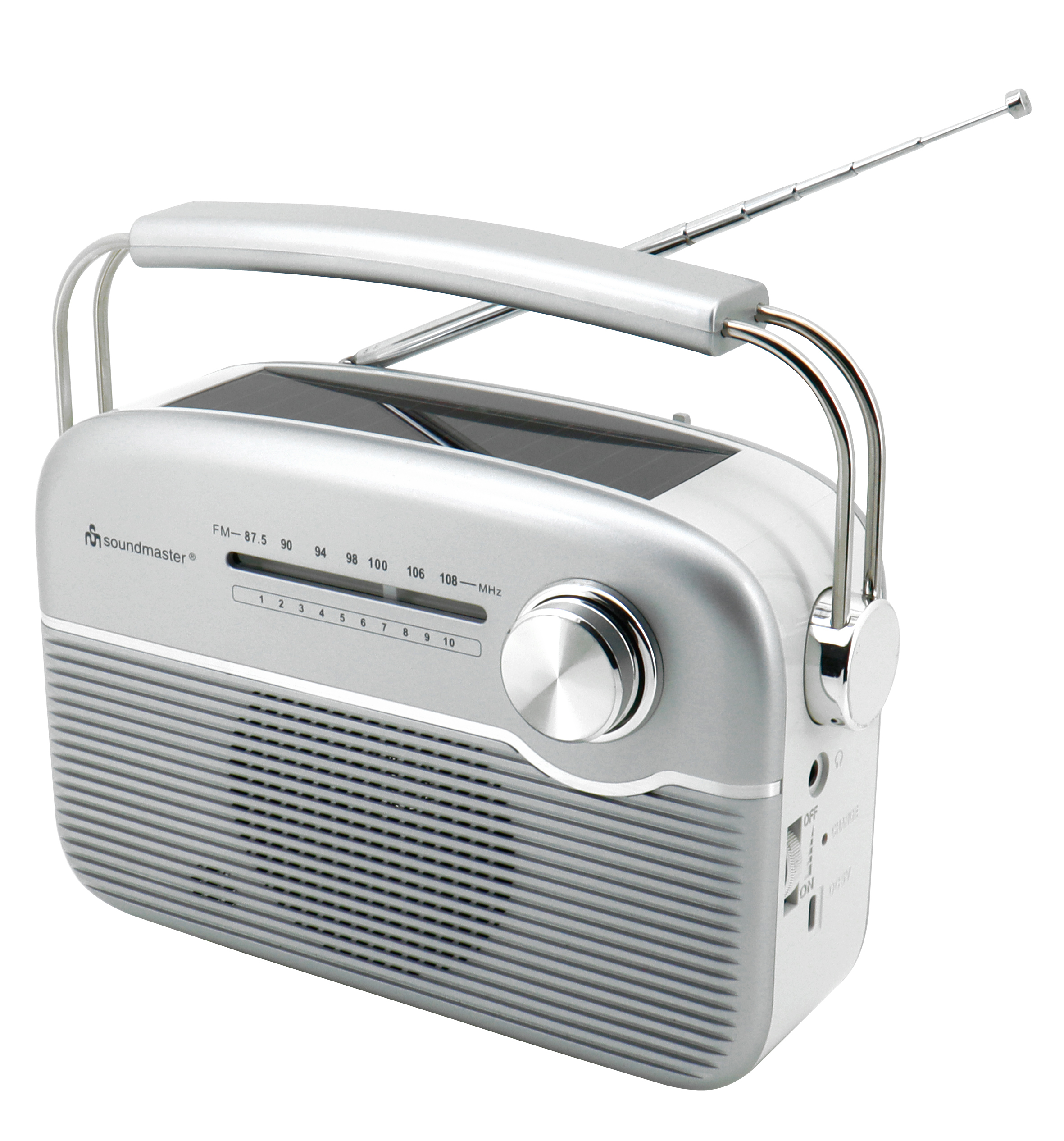 FM radio with solar panel