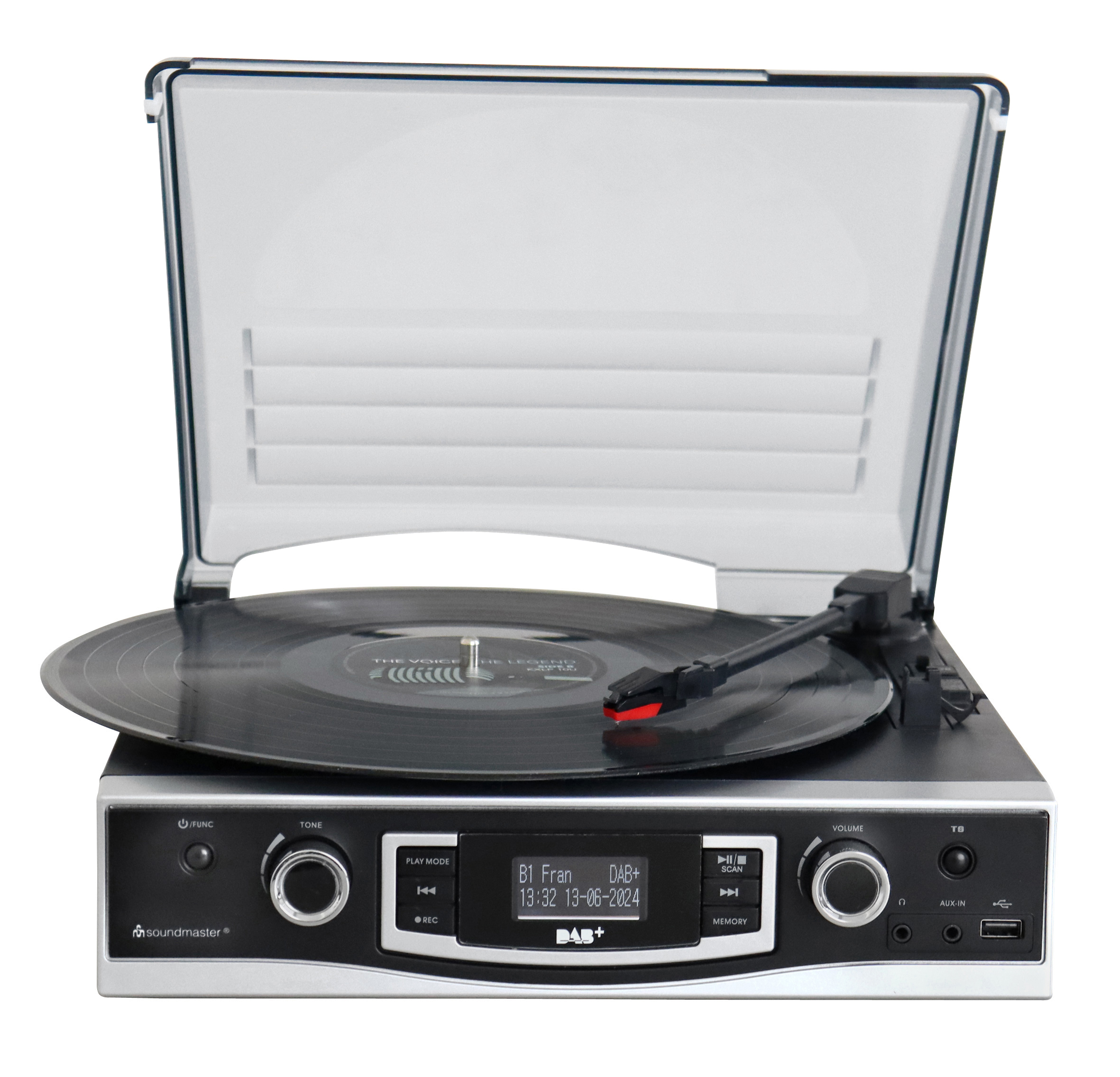 Turntable with DAB+/FM stereo radio & encoding