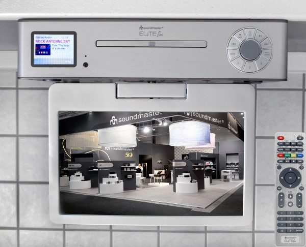 Küchen Multi Media Center zum Unterbau mit CD, DVB-T2 &amp; DVB-C, DAB+, UKW, USB und Bluetooth