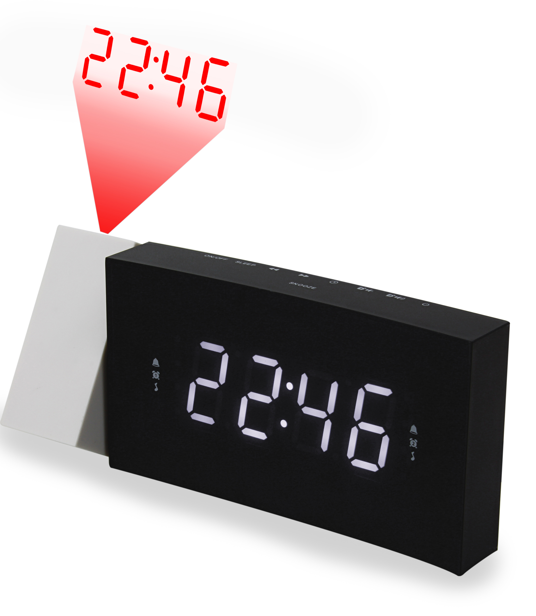 regulable Sound master ur8600 jumbo LED FM PLL relojes radio despertador con proyección 