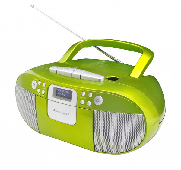 CD/MP3 Boombox mit DAB+/UKW Radio, Kassettenspieler, USB