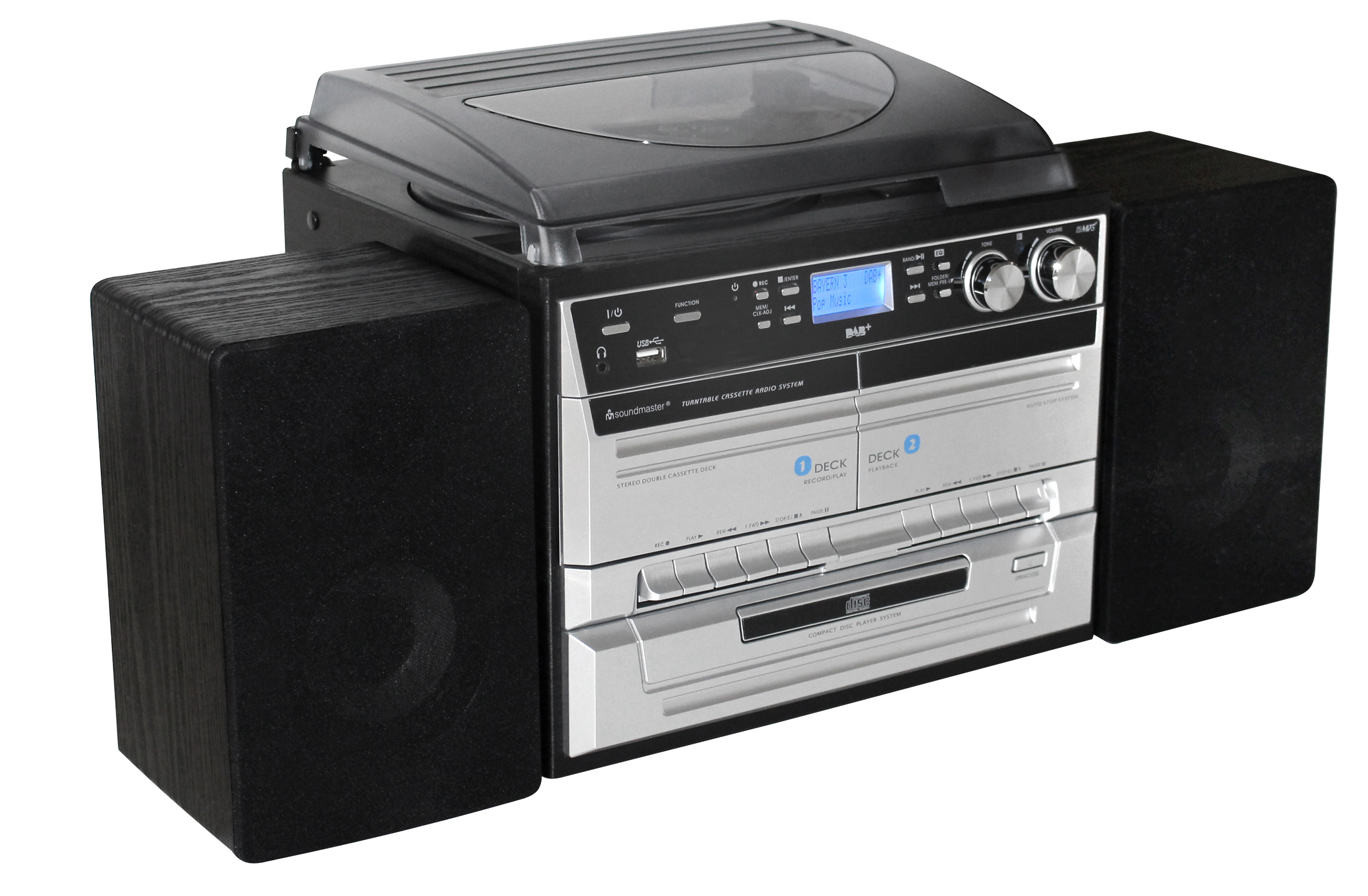 Küchenunterbau Stereo Musikcenter mit DAB+/UKW Radio, CD/MP3, USB