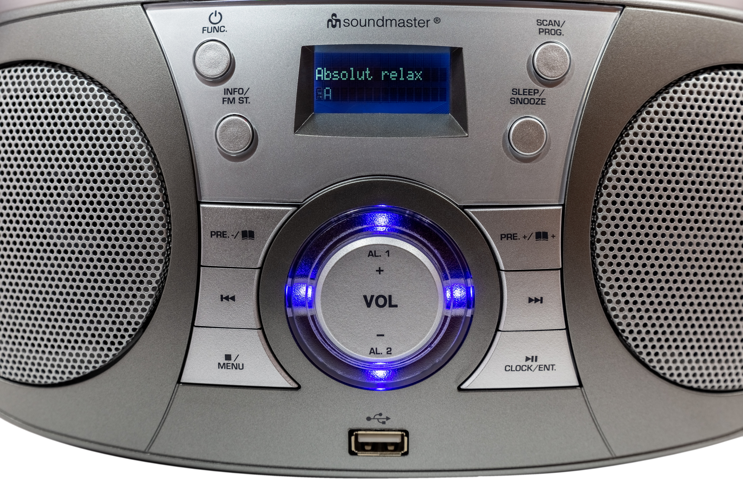 UKW Boombox mit CD MP3 Bluetooth und USB Anschluss Soundmaster SCD1800TI DAB