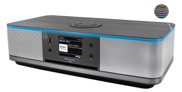Stereo Musikcenter mit WLAN-Internet/DAB+/UKW-Radio, CD/MP3, USB, Bluetooth®, LED Ambientebeleuchtun